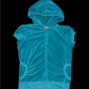 Vintage Juicy Couture Teal Velour Hoodie